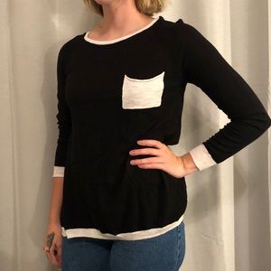 Black and white sweater